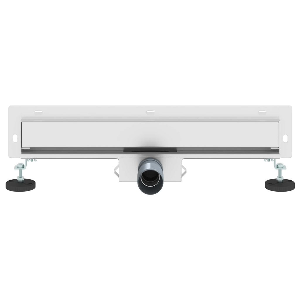 vidaXL Wandmontierter Duschablauf Silber 50 cm Edelstahl 304