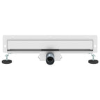 vidaXL Wandmontierter Duschablauf Silber 50 cm Edelstahl 304
