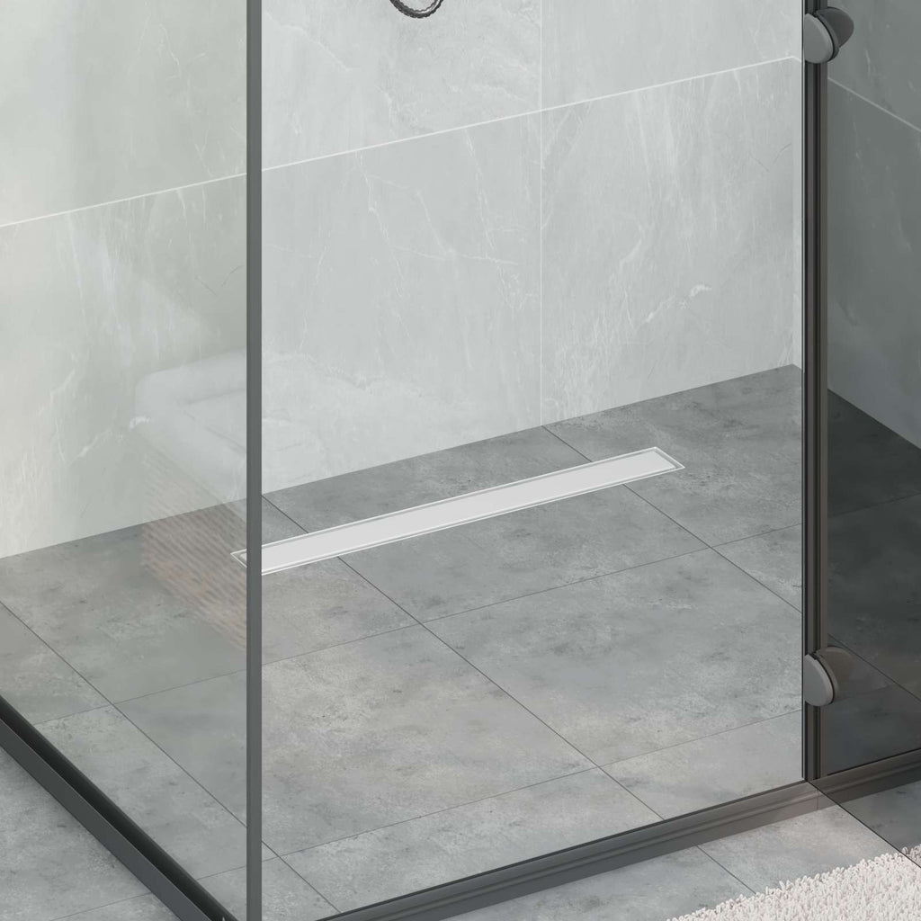 vidaXL Duschablauf 2-in-1 mit 360° Siphon Silber 60 cm Edelstahl 304