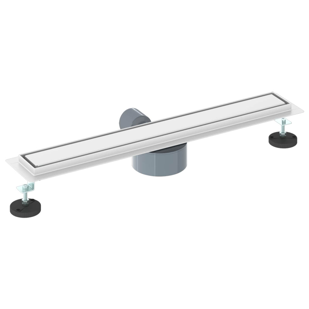vidaXL Duschablauf 2-in-1 mit 360° Siphon Silber 60 cm Edelstahl 304