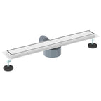 vidaXL Duschablauf 2-in-1 mit 360° Siphon Silber 60 cm Edelstahl 304