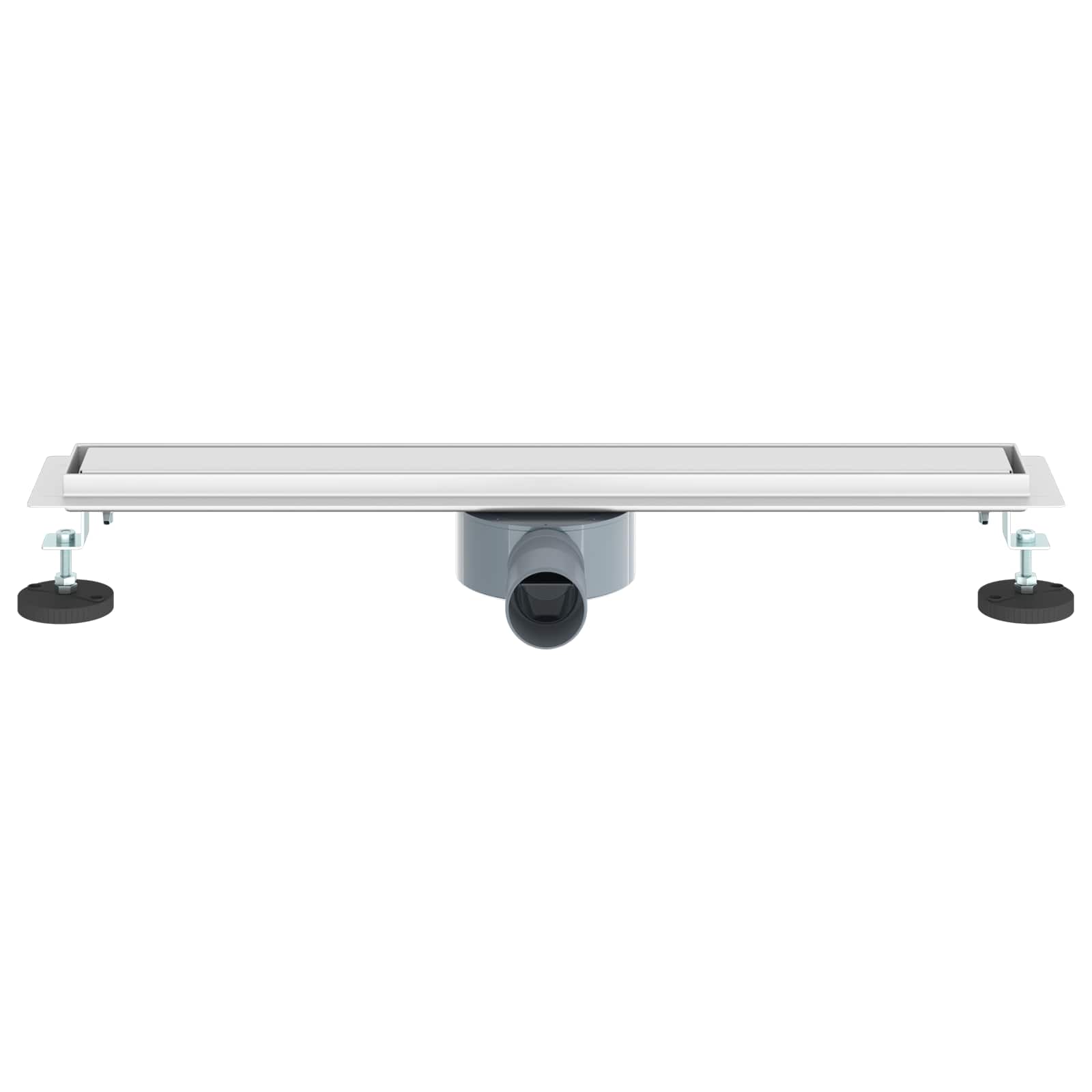 vidaXL Duschablauf 2-in-1 mit 360° Siphon Silber 60 cm Edelstahl 304