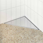 vidaXL 2 in 1 Dreiecks-Duschabfluss Silber 32 x 32 x 7,5 cm