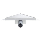 vidaXL 2 in 1 Dreiecks-Duschabfluss Silber 32 x 32 x 7,5 cm