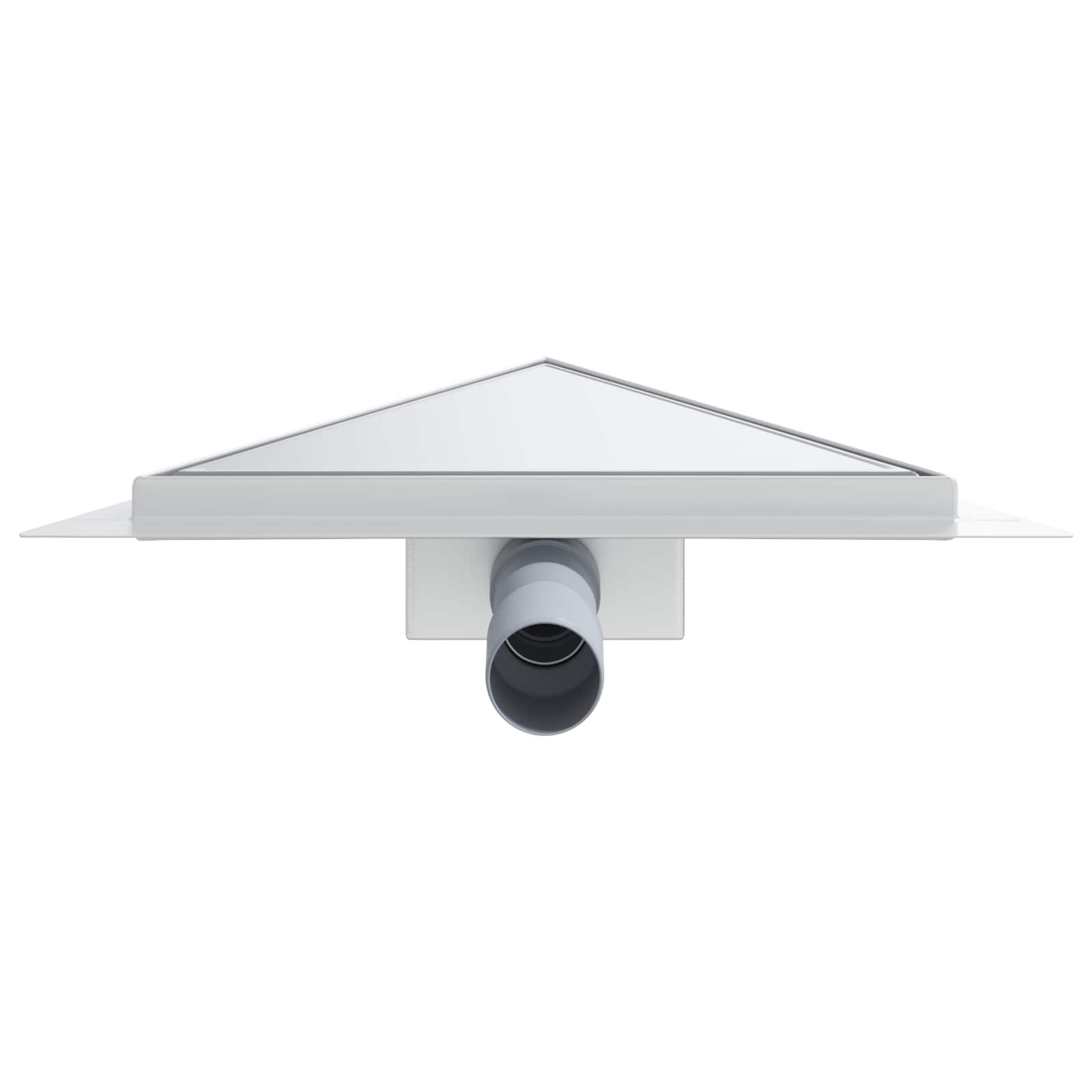vidaXL 2 in 1 Dreiecks-Duschabfluss Silber 32 x 32 x 7,5 cm