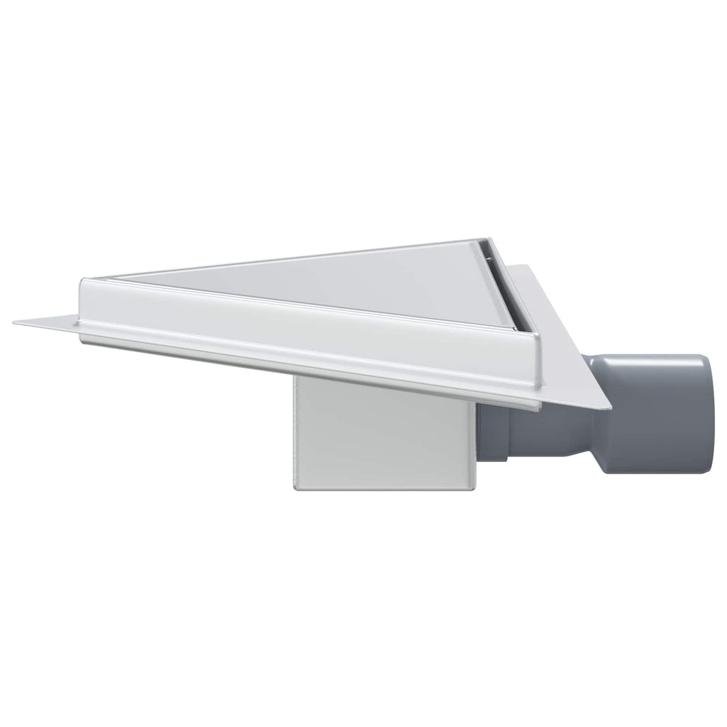 vidaXL 2 in 1 Dreiecks-Duschabfluss Silber 32 x 32 x 7,5 cm