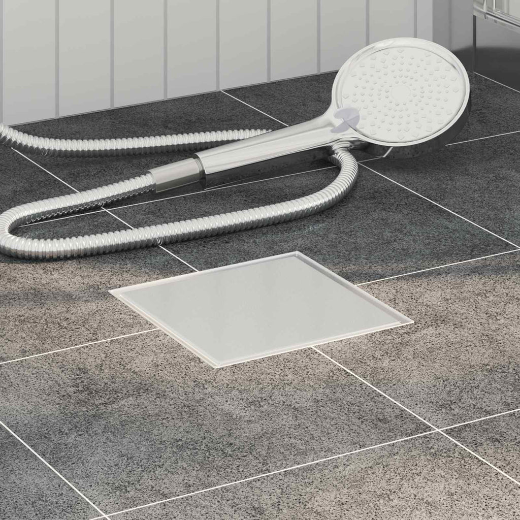 vidaXL 2 in 1 Duschabfluss Silber 15 x 15 cm Edelstahl 304