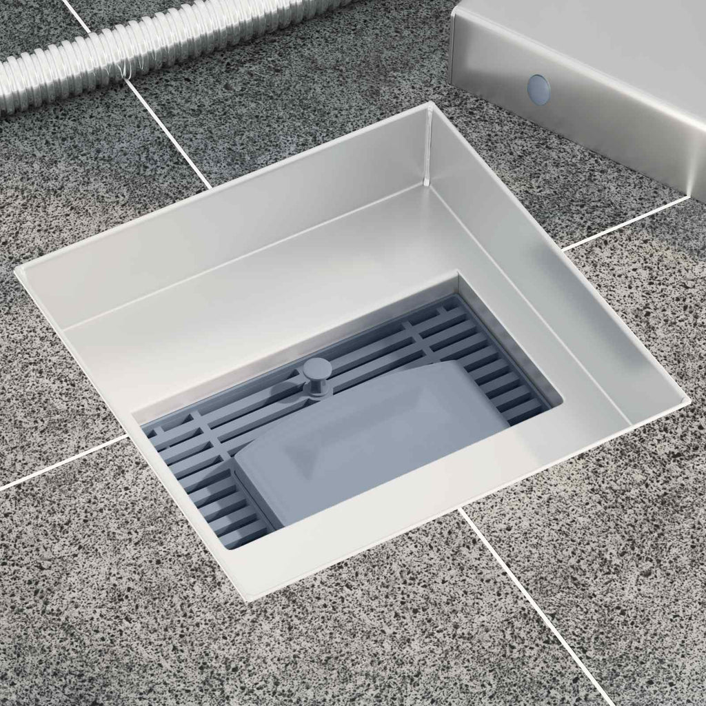 vidaXL 2 in 1 Duschabfluss Silber 15 x 15 cm Edelstahl 304