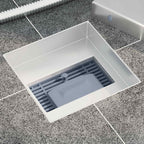 vidaXL 2 in 1 Duschabfluss Silber 15 x 15 cm Edelstahl 304