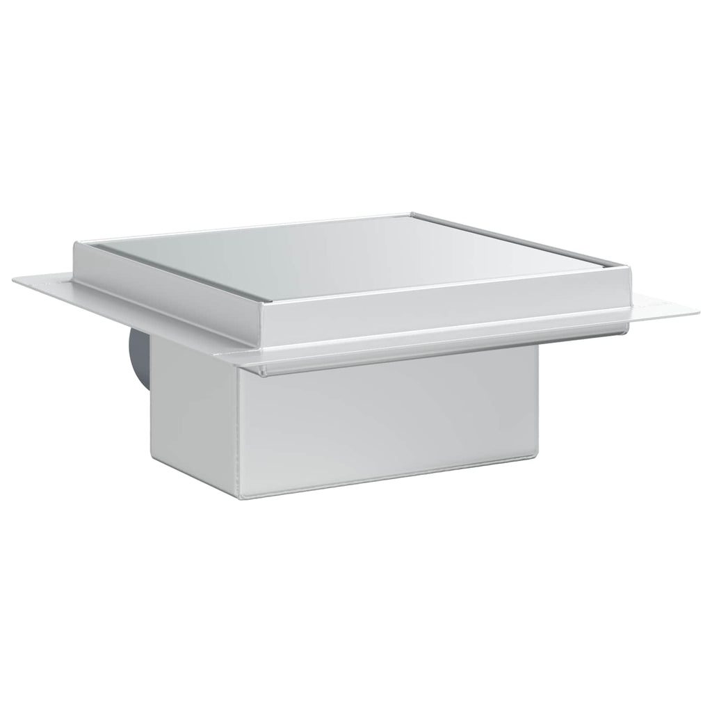 vidaXL 2 in 1 Duschabfluss Silber 15 x 15 cm Edelstahl 304
