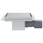 vidaXL 2 in 1 Duschabfluss Silber 15 x 15 cm Edelstahl 304