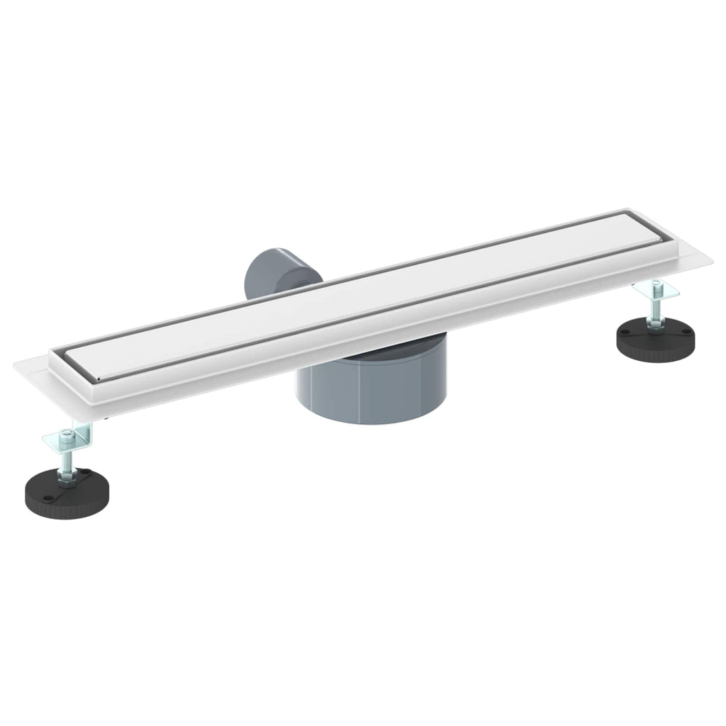 vidaXL Duschablauf 2-in-1 mit 360° Siphon Silber 54 x 11 x 9,5 cm