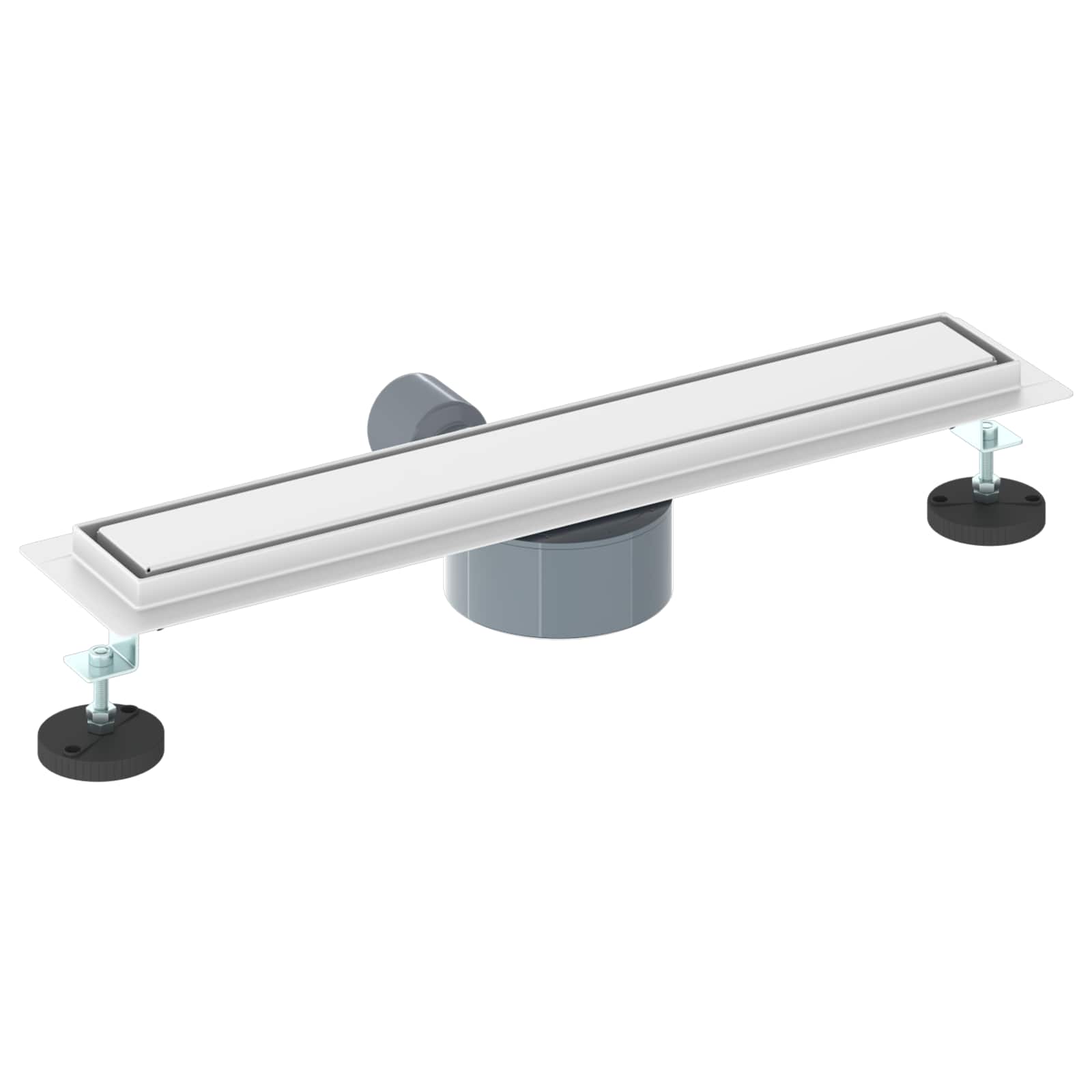 vidaXL Duschablauf 2-in-1 mit 360° Siphon Silber 54 x 11 x 9,5 cm
