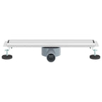vidaXL Duschablauf 2-in-1 mit 360° Siphon Silber 54 x 11 x 9,5 cm