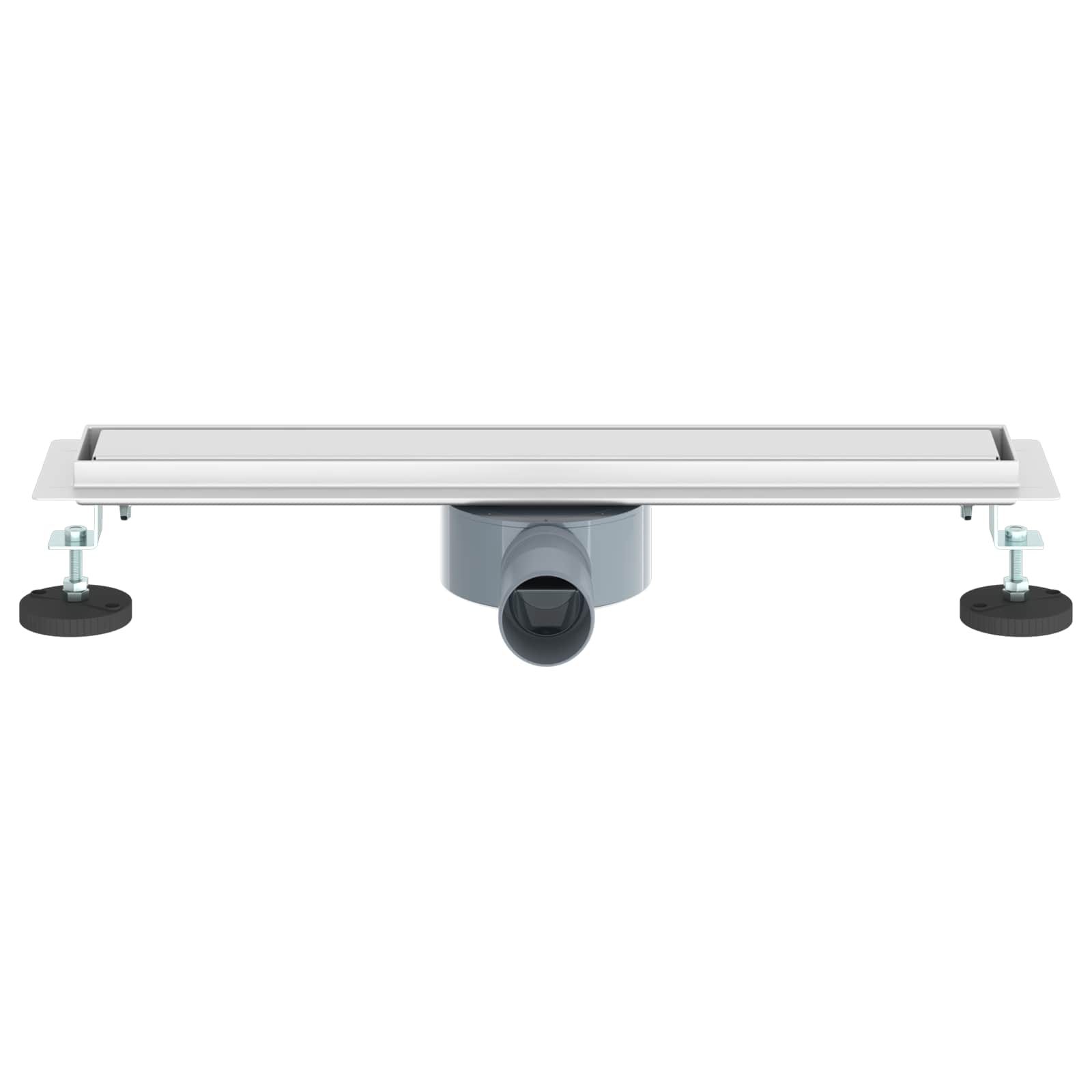 vidaXL Duschablauf 2-in-1 mit 360° Siphon Silber 54 x 11 x 9,5 cm