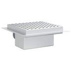 vidaXL Punkt Duschablauf Silber 15 x 15 cm Edelstahl 304