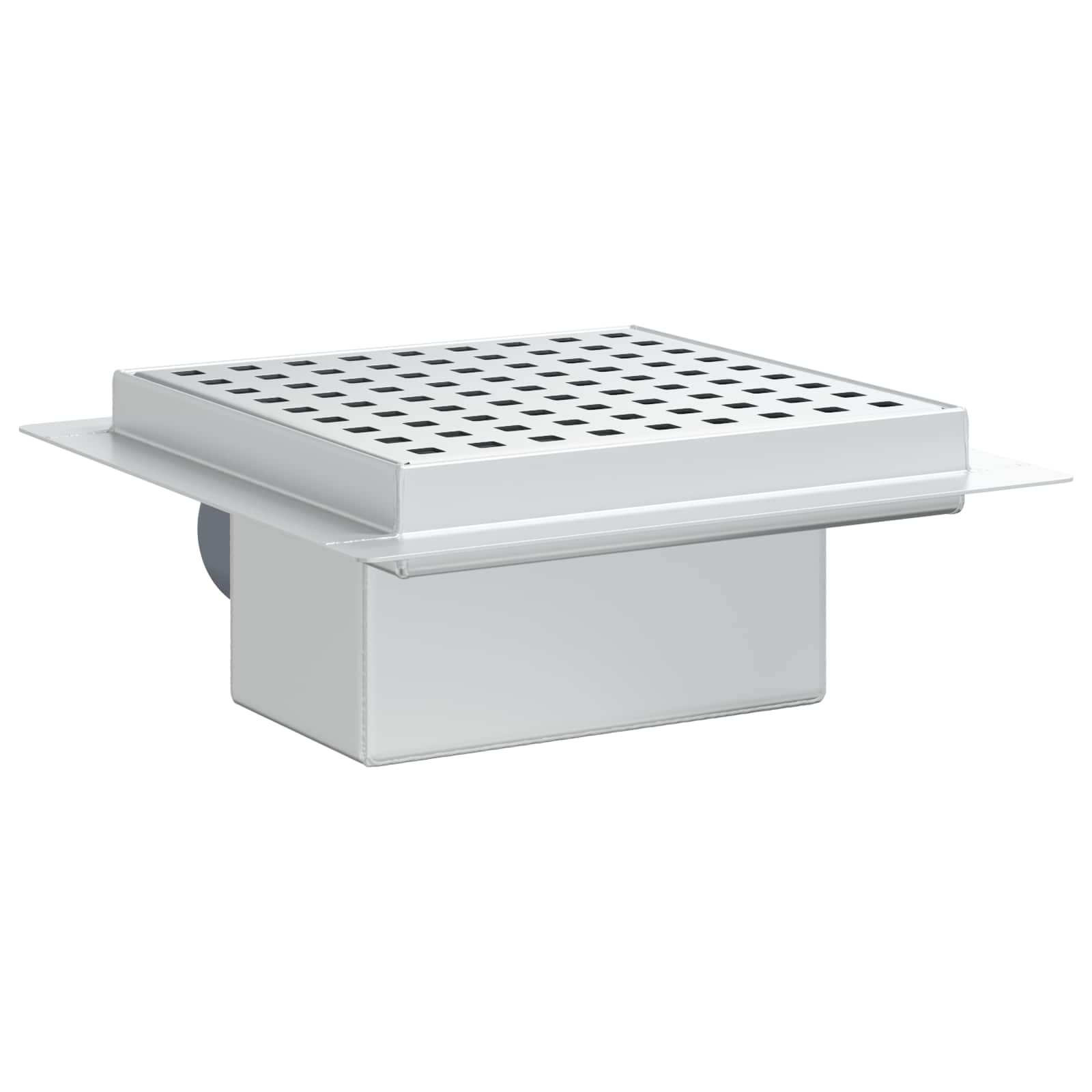 vidaXL Punkt Duschablauf Silber 15 x 15 cm Edelstahl 304