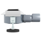 vidaXL Duschabfluss mit Glashülle und 360° Siphon Schwarz 50 cm