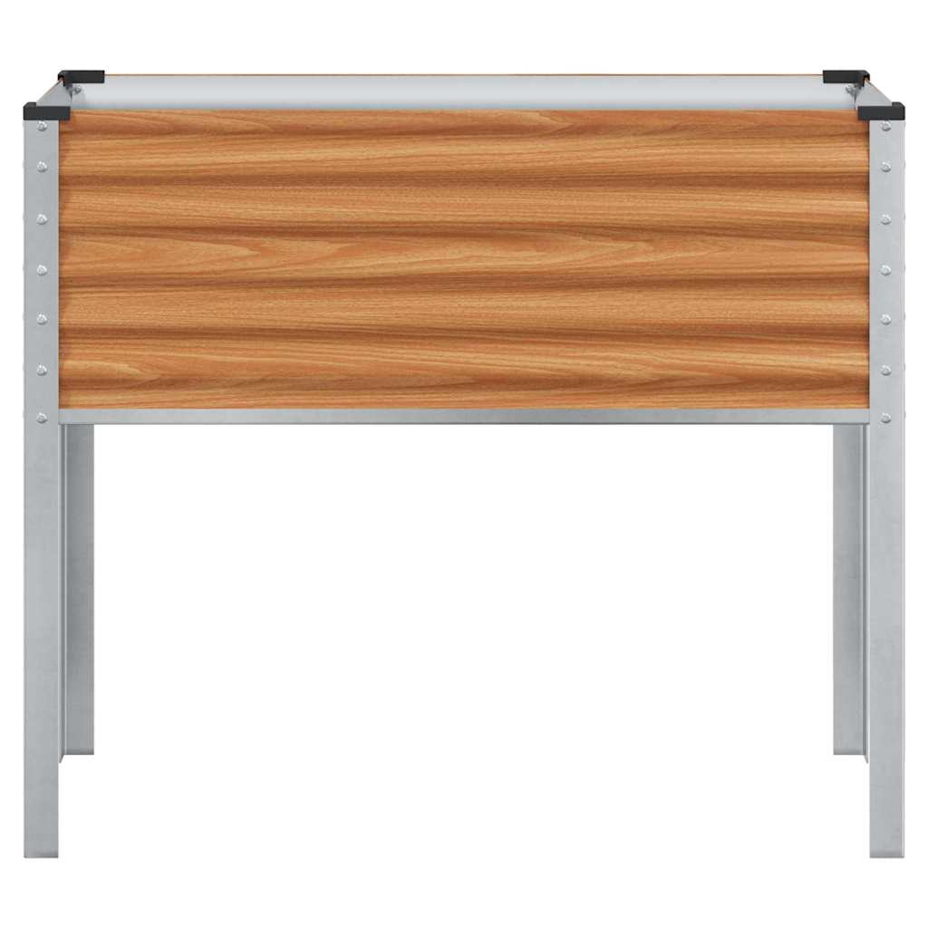 vidaXL Gartenblumentopf Hellbraun 100 x 45 x 90 cm Verzinkter Stahl