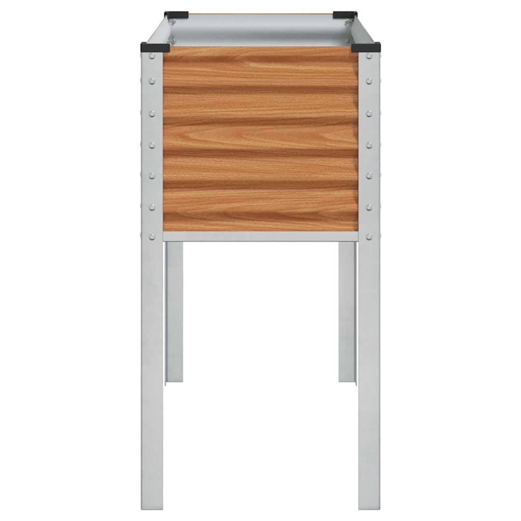 vidaXL Gartenblumentopf Hellbraun 100 x 45 x 90 cm Verzinkter Stahl