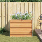 vidaXL Hochbeet Hellbraun 100 x 100 x 77 cm Verzinkter Stahl