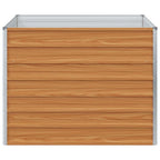 vidaXL Hochbeet Hellbraun 100 x 100 x 77 cm Verzinkter Stahl