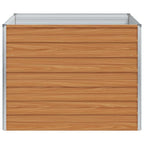vidaXL Hochbeet Hellbraun 100 x 100 x 77 cm Verzinkter Stahl