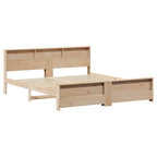 vidaXL Bettrahmen mit Kopfteil Braun 200 x 200 cm Holzwerkstoff