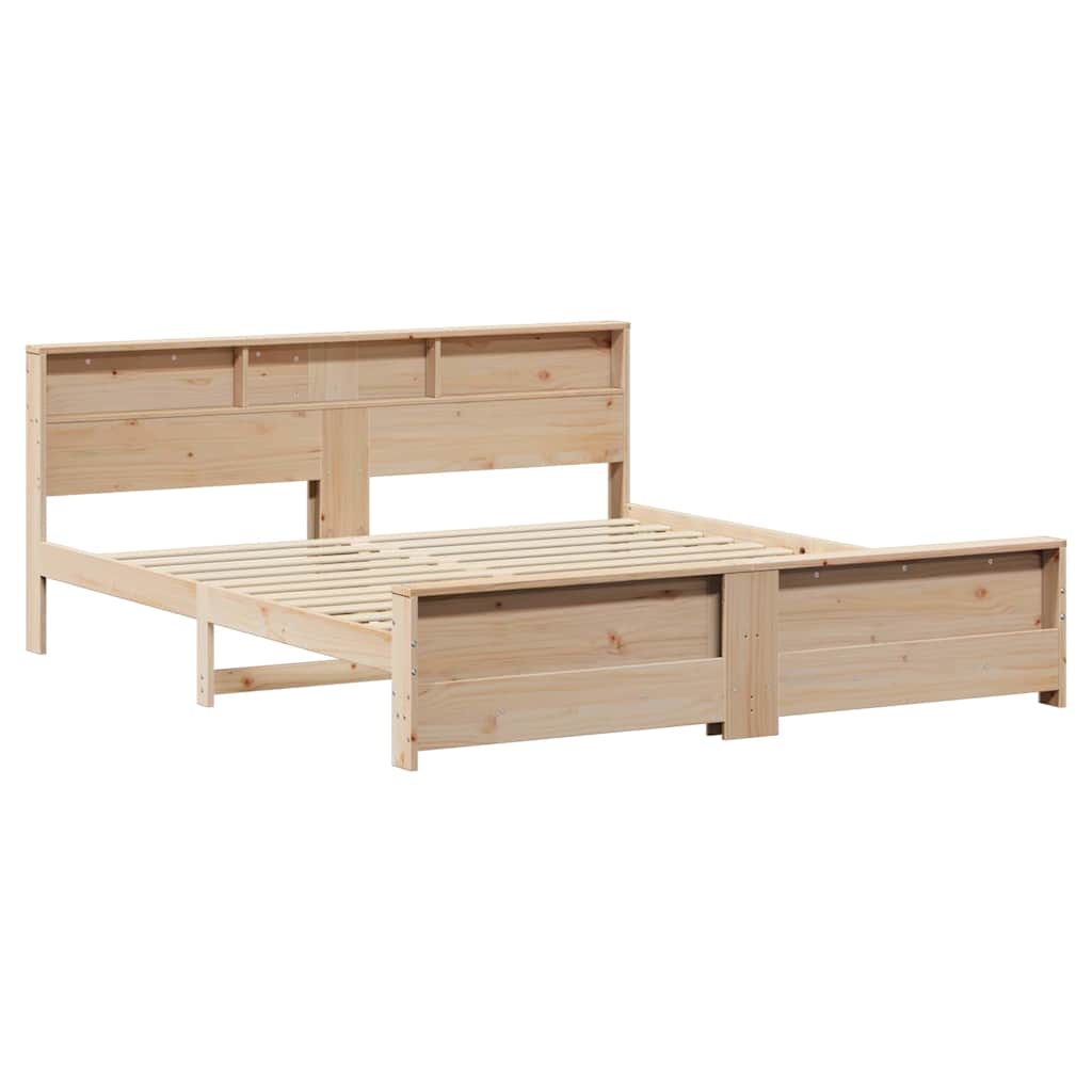 vidaXL Bettrahmen mit Kopfteil Braun 200 x 200 cm Holzwerkstoff