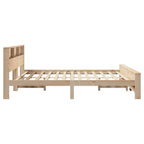 vidaXL Bettrahmen mit Kopfteil Braun 200 x 200 cm Holzwerkstoff