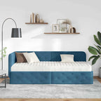 vidaXL Eckbettgestell Blau 80 x 200 cm Samt