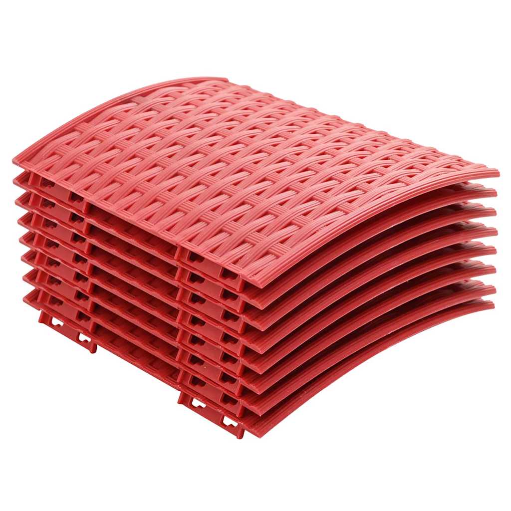 vidaXL Weihnachtsbaumrock Rot Ø 65 x 24 cm Kunststoff