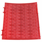 vidaXL Weihnachtsbaumrock Rot Ø 65 x 24 cm Kunststoff
