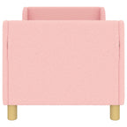 vidaXL Kinderbettgestell mit Kopfteil Rosa 70 x 140 cm Bouclé