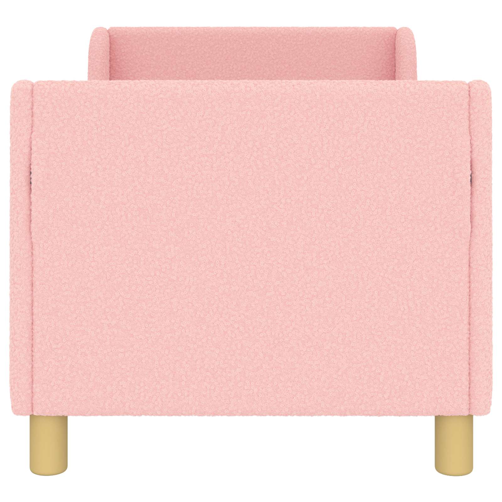vidaXL Kinderbettgestell mit Kopfteil Rosa 70 x 140 cm Bouclé
