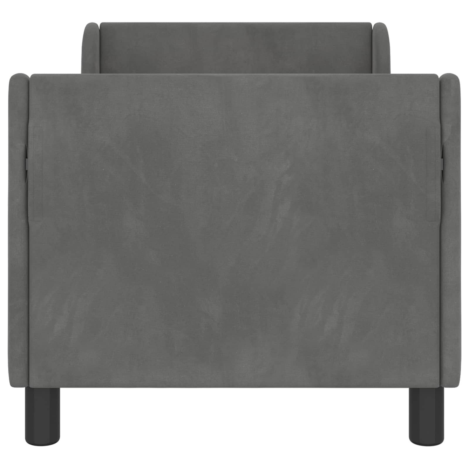 vidaXL Kinderbettgestell mit Kopfteil Dunkelgrau 70 x 140 cm Samt