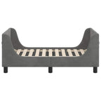 vidaXL Kinderbettgestell mit Kopfteil Dunkelgrau 70 x 140 cm Samt