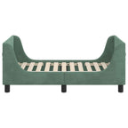 vidaXL Kinderbettgestell mit Kopfteil Meergrün 70 x 140 cm Samt