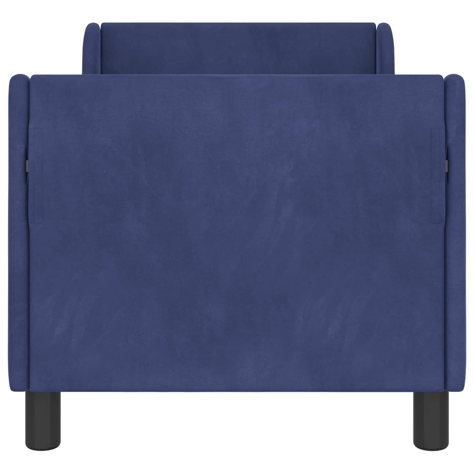 vidaXL Kinderbettgestell mit Kopfteil Polizeiblau 70 x 140 cm Samt