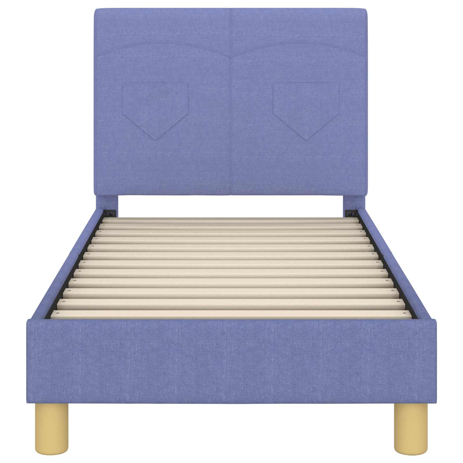 vidaXL Kinderbettgestell mit Kopfteil Jeans blau 70 x 140 cm Stoff