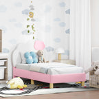 vidaXL Kinderbettgestell mit Kopfteil Rosa 70 x 140 cm PU