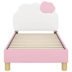 vidaXL Kinderbettgestell mit Kopfteil Rosa 70 x 140 cm PU