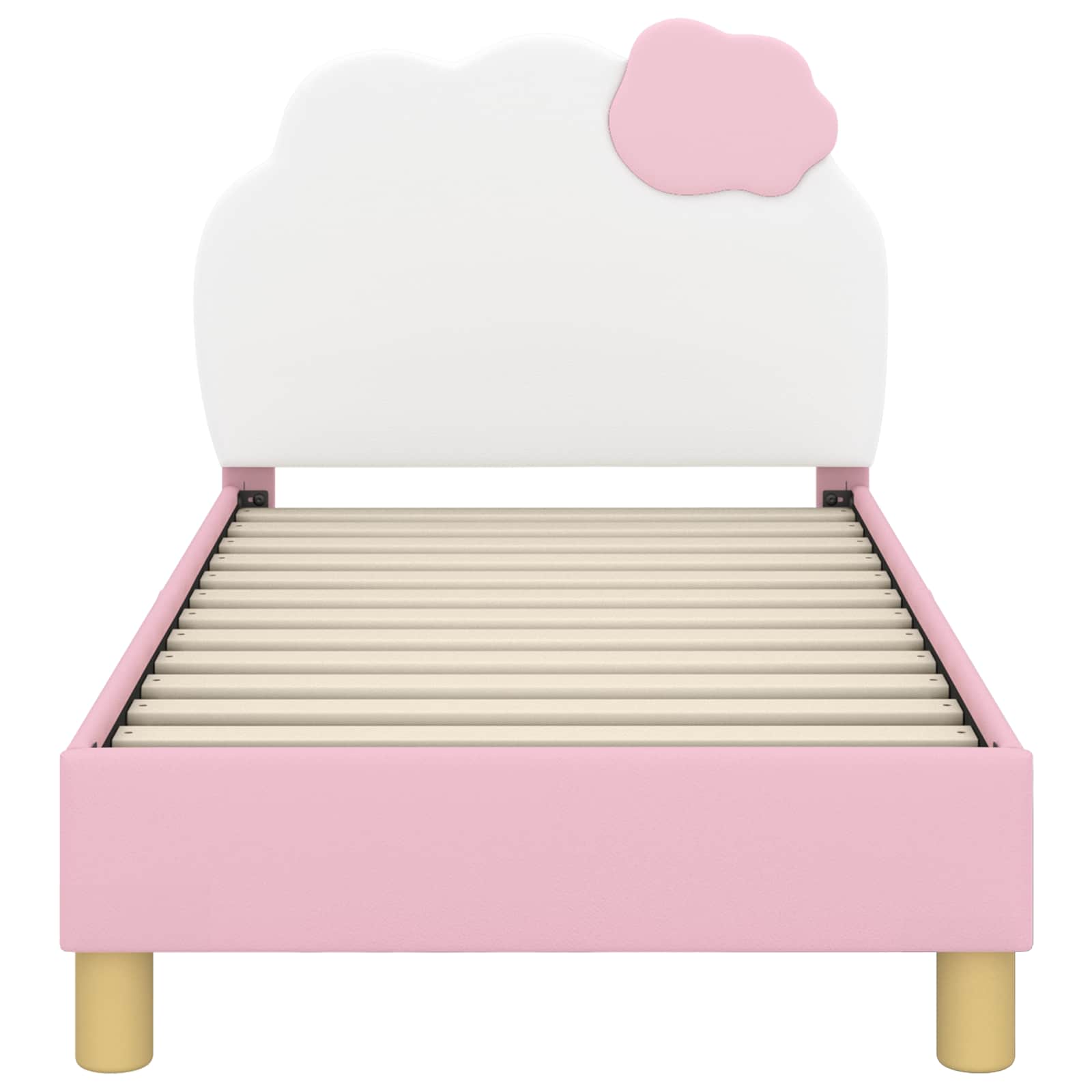 vidaXL Kinderbettgestell mit Kopfteil Rosa 70 x 140 cm PU