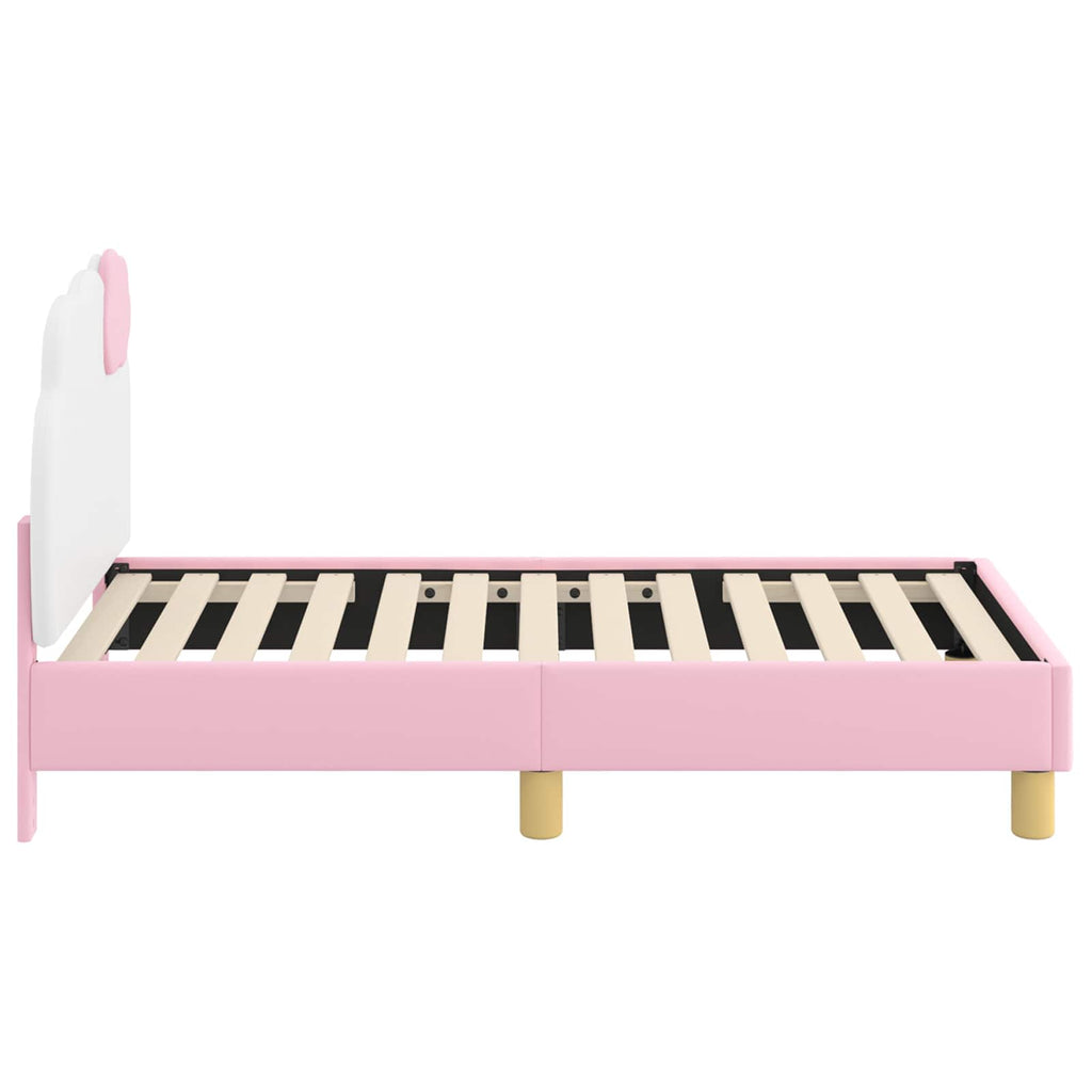 vidaXL Kinderbettgestell mit Kopfteil Rosa 70 x 140 cm PU