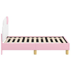 vidaXL Kinderbettgestell mit Kopfteil Rosa 70 x 140 cm PU
