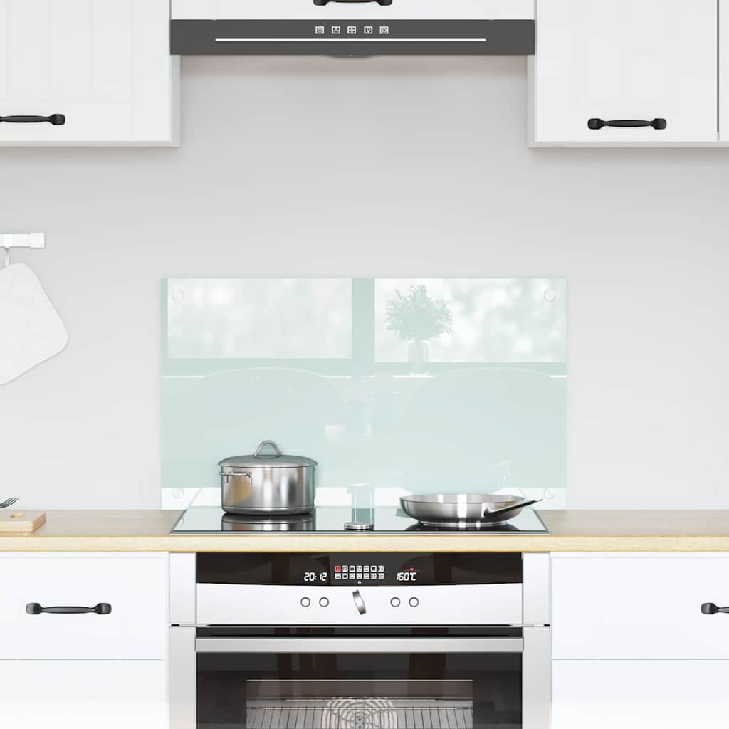 vidaXL Küchenrückwand Milch 70 x 40 cm Gehärtetes Glas