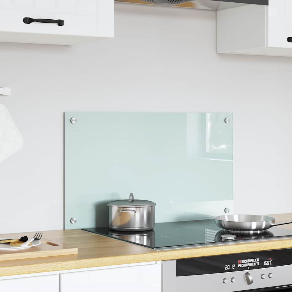 vidaXL Küchenrückwand Milch 70 x 40 cm Gehärtetes Glas