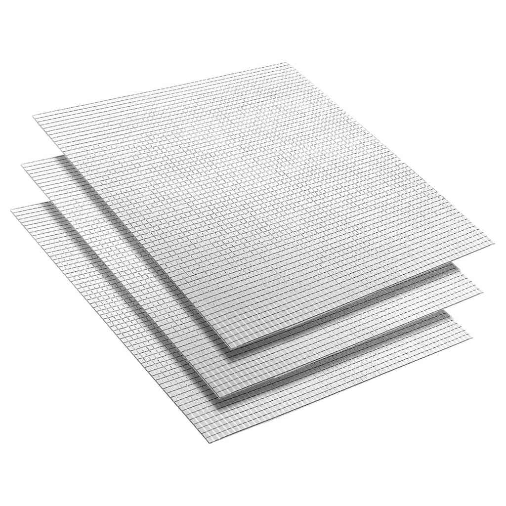 vidaXL Spiegel-Mosaikfliese Geometrisch 3 pcs Silber 30 x 30 cm Glas