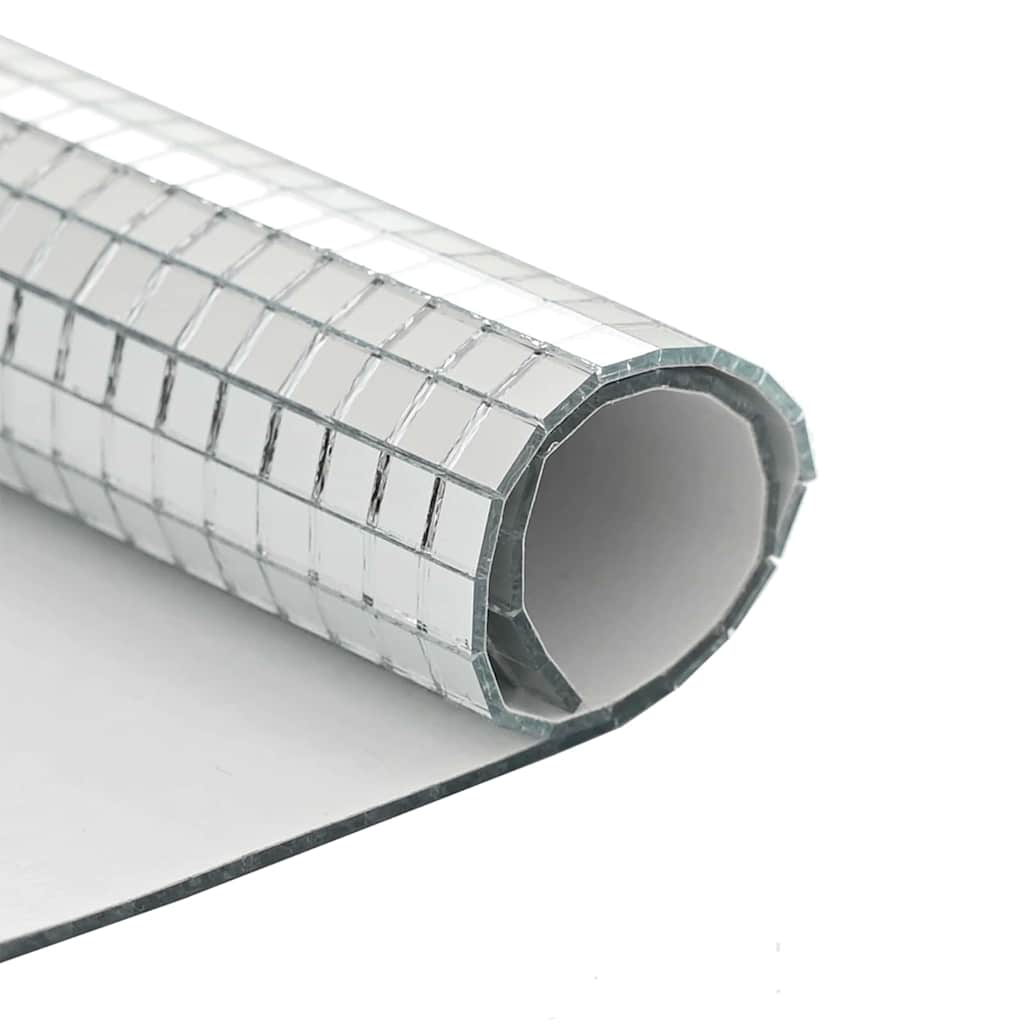 vidaXL Spiegel-Mosaikfliese Geometrisch 12 pcs Silber 30 x 30 cm Glas