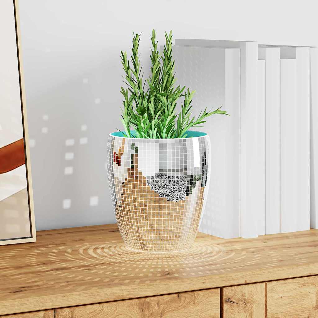 vidaXL Spiegel-Mosaikfliese Geometrisch 12 pcs Silber 30 x 30 cm Glas